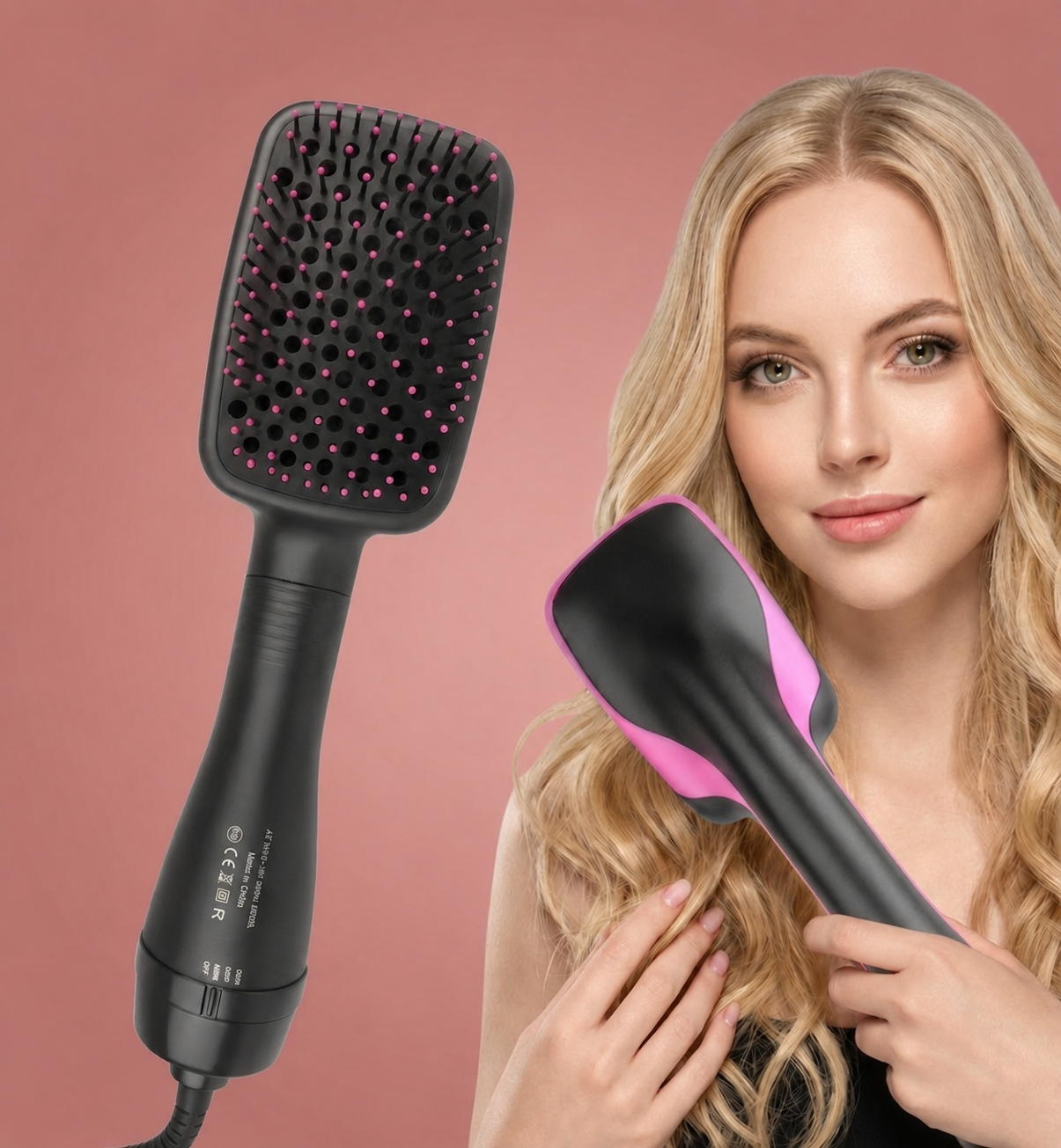 Two-in-one Hot Air Comb Multifunctional Hair Dryer, Hot-selling Dry And Wet Dual-use Lazy Curling Iron